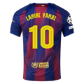 Nike Maglia Home FC Barcelona 25/26 da Uomo Lamine Yamal con patch Champions League (Blu Royal Profondo/Oro Midwest)