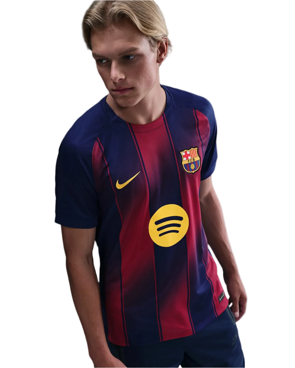 Nike Maglia Home FC Barcelona 25/26 da Uomo Lamine Yamal con patch Champions League (Blu Royal Profondo/Oro Midwest)