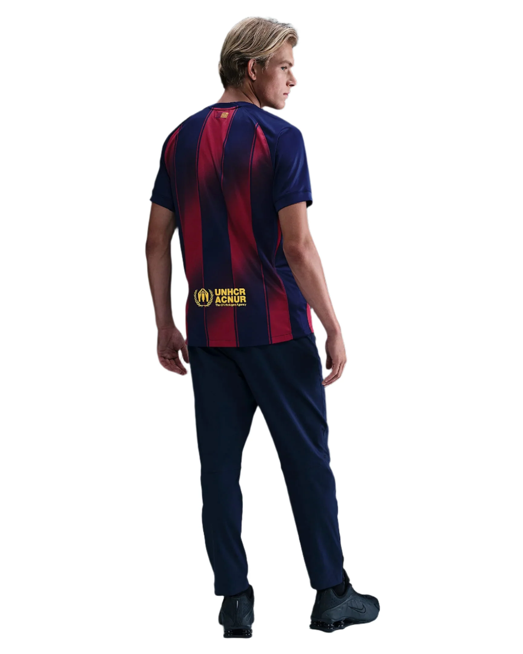 Nike Maglia Home FC Barcelona 25/26 da Uomo Lamine Yamal con patch Champions League (Blu Royal Profondo/Oro Midwest)