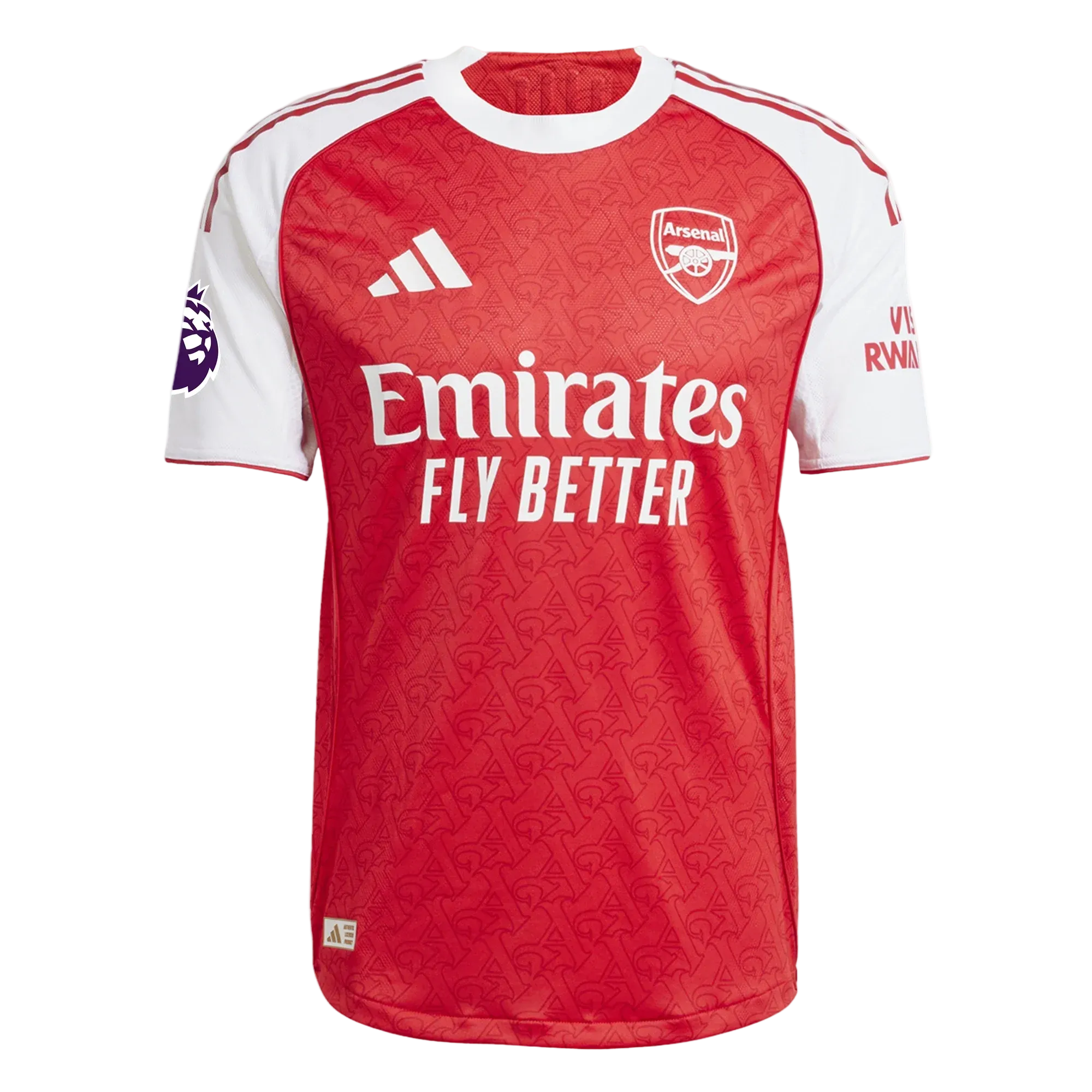 Maglia Home  adidas Bukayo Saka Arsenal FC 2025/26 con Patch Champions League (Rosso Scarlet / Bianco)