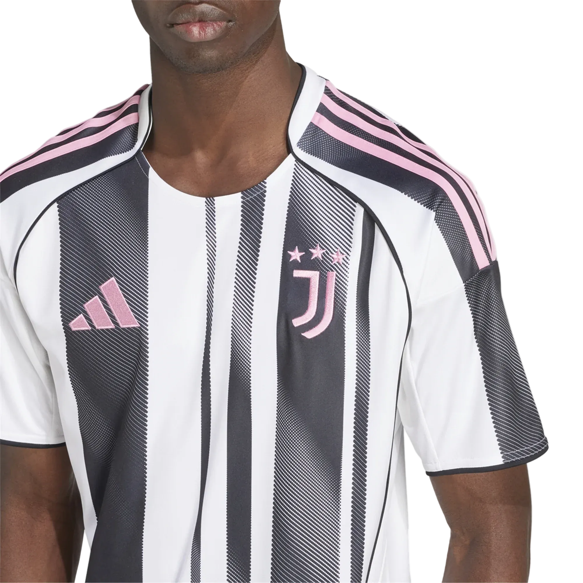 adidas Maglia Home Juventus Yildiz con patch Champions League 25/26 (Bianco/Nero/Rosa)