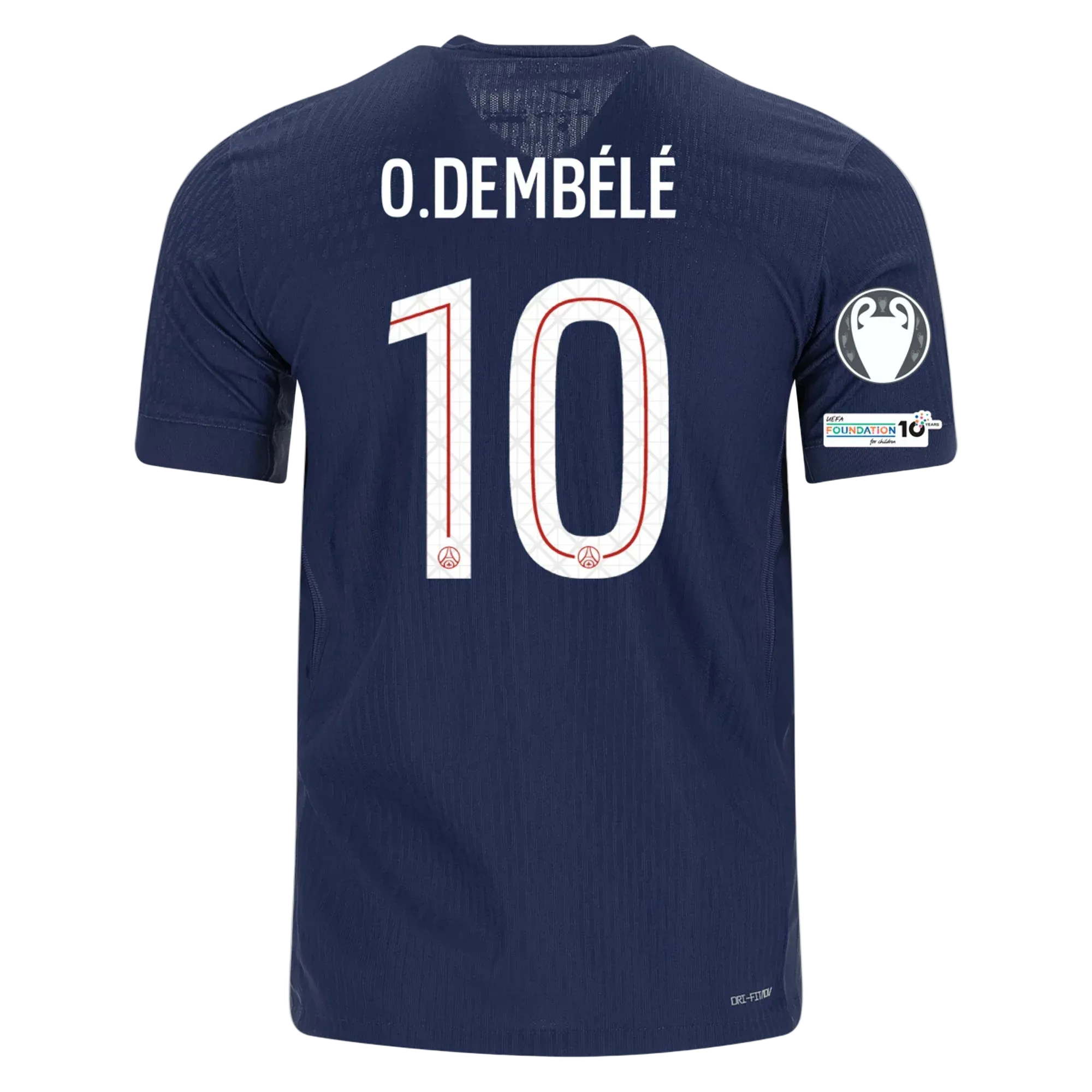 Nike Maglia Home Paris Saint-Germain Dembélé da Uomo con patch Champions League 25/26 (Navy)