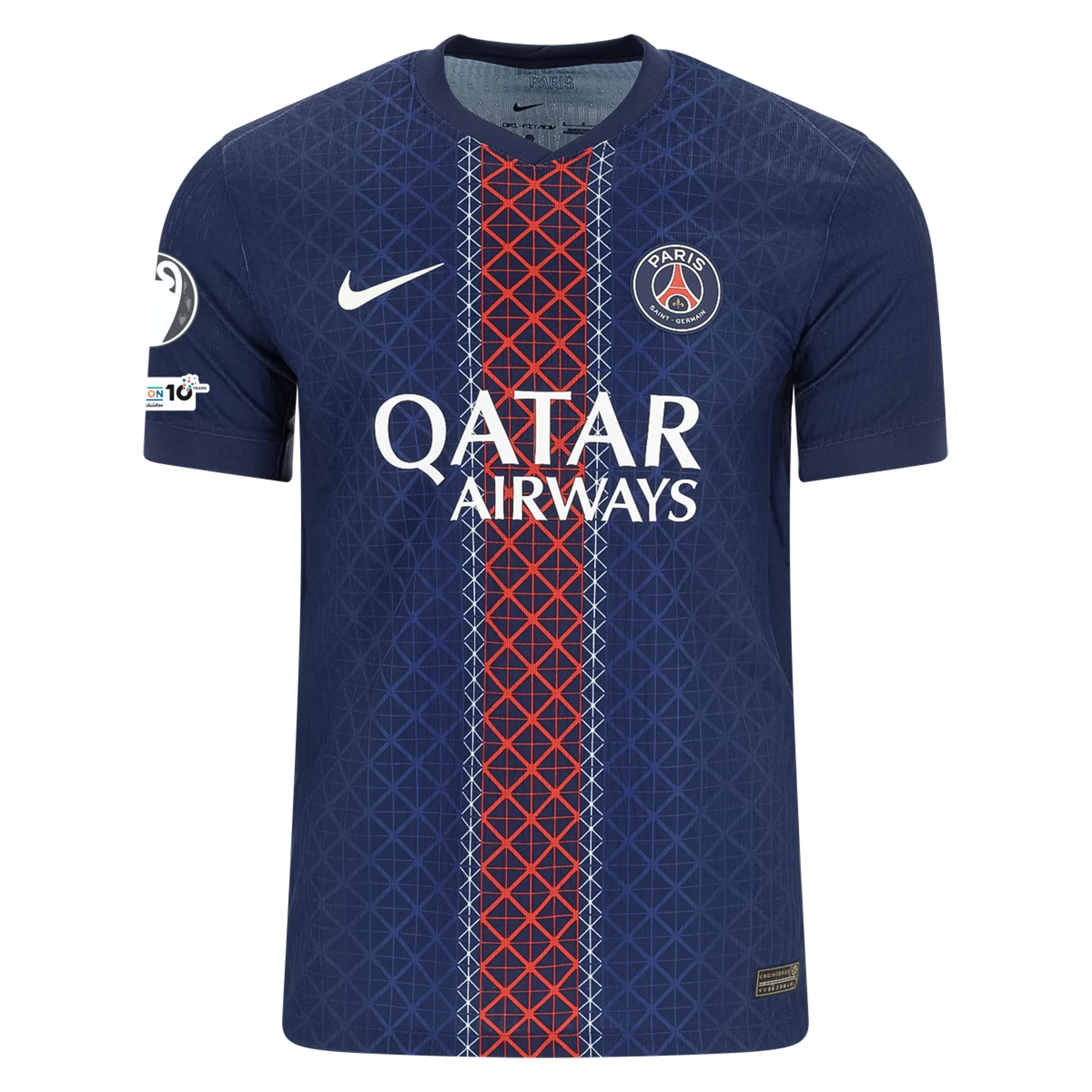 Nike Maglia Home Paris Saint-Germain Dembélé da Uomo con patch Champions League 25/26 (Navy)